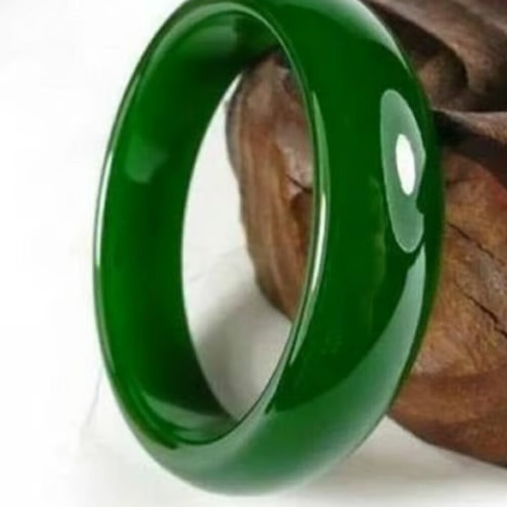 New Genuine Natural Green Jade Bangle Bracelet